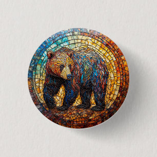 Grizzles Bären in künstlerischem Design Button