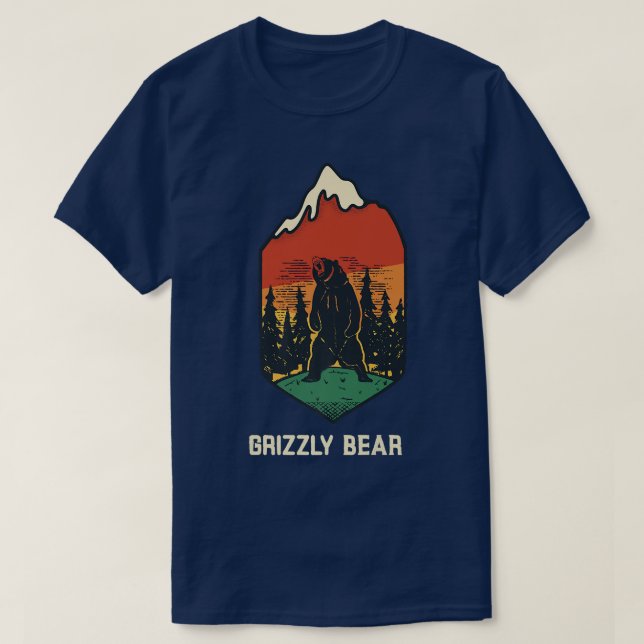 Grizzles Bären T-Shirt Yellowstone Nationalpark Pr (Design vorne)