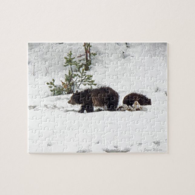 Grizzles im Schnee Puzzle (Horizontal)