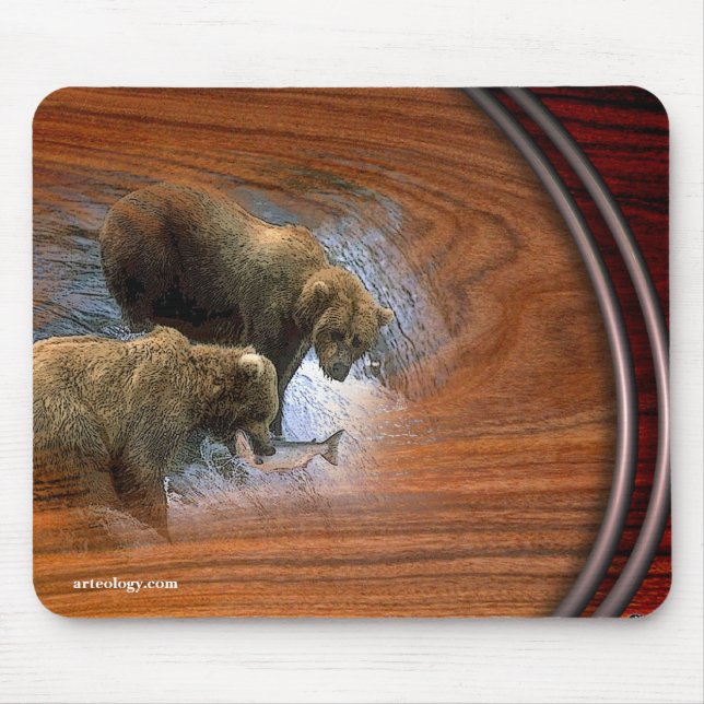GRIZZLEY BÄREN MOUSEPAD (Vorne)