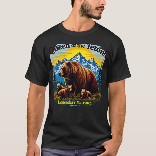 Grizzly 399 Tribute Queen of the Tetons Bear T-Shirt (Vorderseite)