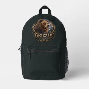 Grizzly – Amerikanische Wildnis Bedruckter Rucksack