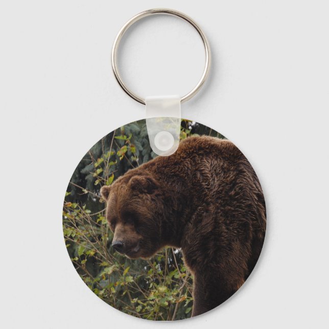Grizzly-Bär-009 Schlüsselanhänger (Vorderseite)