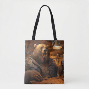 Grizzly Bär Animal Fun Drink Happy Relax Time