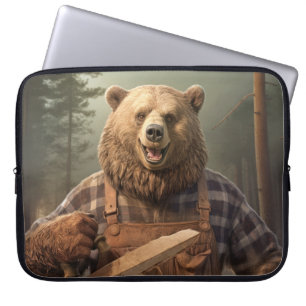 Grizzly Bär Animal Fun Gitarrenspiel glückliche Ze Laptopschutzhülle