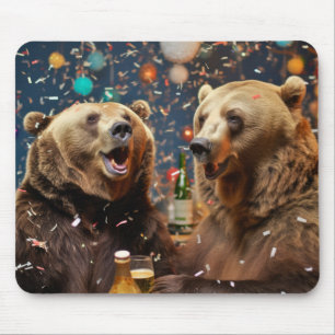 Grizzly Bär Animal Fun Party Celebration Happy Mousepad
