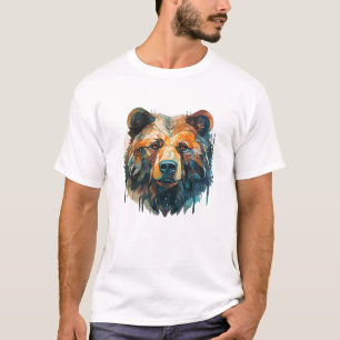 Grizzly Bär Animal World Wildlife Beauty Painting T-Shirt