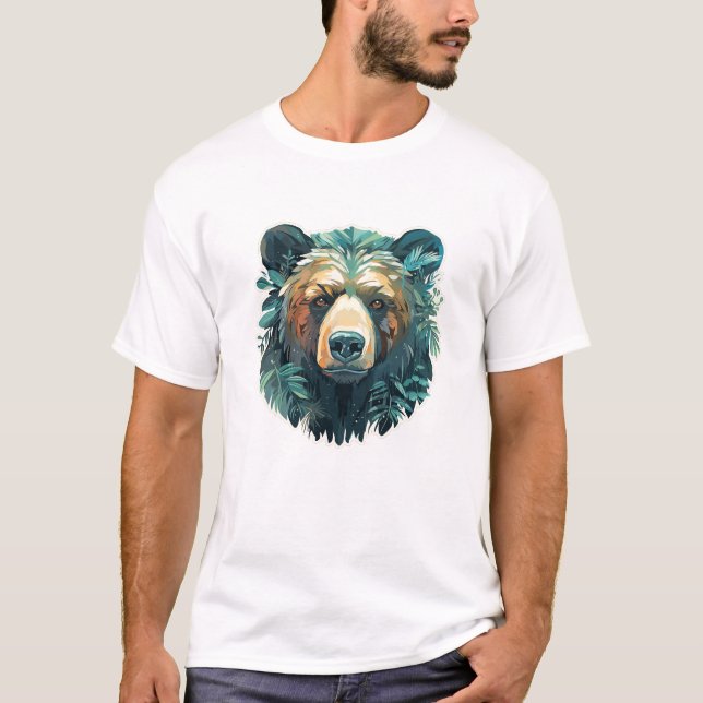 Grizzly Bär Animal World Wildlife Beauty Painting T-Shirt (Vorderseite)