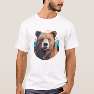 Grizzly Bär Animal World Wildlife Beauty Painting T-Shirt