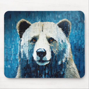 Grizzly Bär Art Deco Paint Mosaic Mousepad