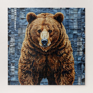 Grizzly-Bär Geschenk für Tierfreunde Puzzle
