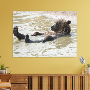 GRIZZLY BÄR Gespannter Leinwanddruck