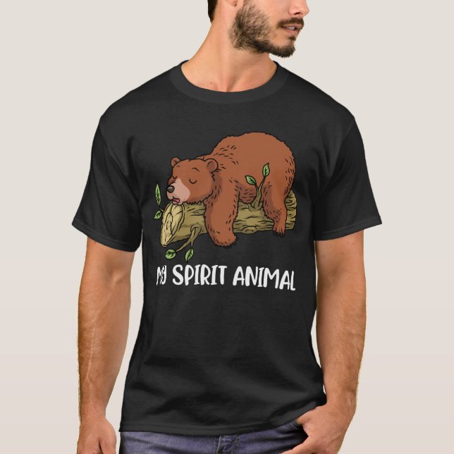 Grizzly Bär gibt Männern mein Geist Tier Grizzly T-Shirt (Vorderseite)