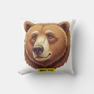 Grizzly Bär. Honigheiser Kissen