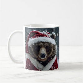 Grizzly Bär in einem Santa Claus Outfit Coffe gekl Kaffeetasse