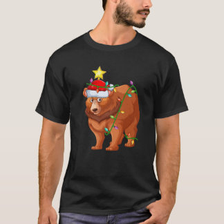 Grizzly Bär Lighting Xmas Tree Santa Grizzly Bär T-Shirt