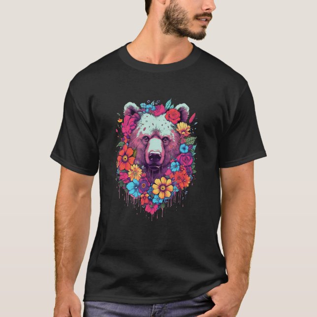 Grizzly Bär Outdoor Nature Alaska Jagd Wandern T-Shirt (Vorderseite)