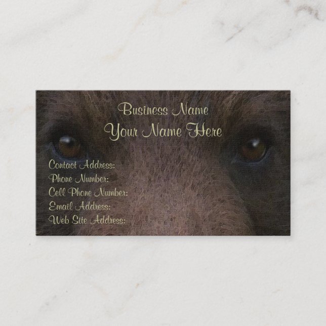 GRIZZLY BAR Profile & Business Cards Visitenkarte (Vorderseite)