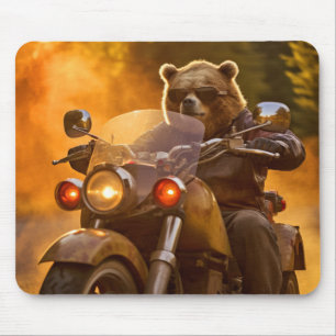 Grizzly Bär Tierfreude Reiten Mousepad