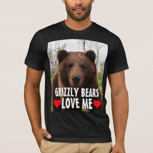 GRIZZLY BÄR TRÄGT T-SHIRTS MIT DER AUFSCHRIFT "ICH