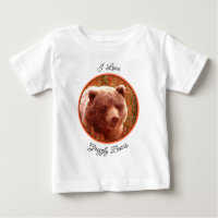 Grizzly Bären Cub in Fireweed Painting Wildlife Ar