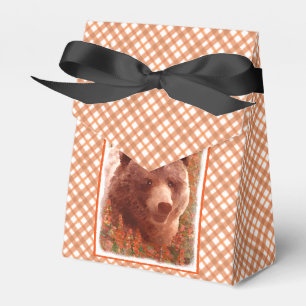 Grizzly Bären Cub in Fireweed Painting Wildlife Ar Geschenkschachtel