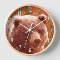 Grizzly Bären Cub in Fireweed Painting Wildlife Ar