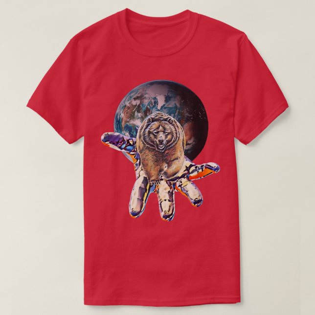 Grizzly Bären Grizzlies Motif Predator Bears Fores T-Shirt (Design vorne)