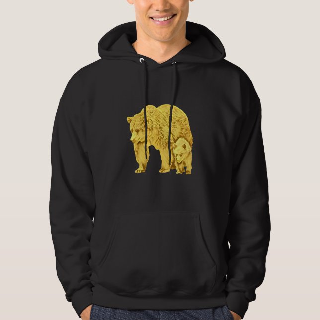 Grizzly Bären Grizzlies Predator Bears Forest Anim Hoodie (Vorderseite)