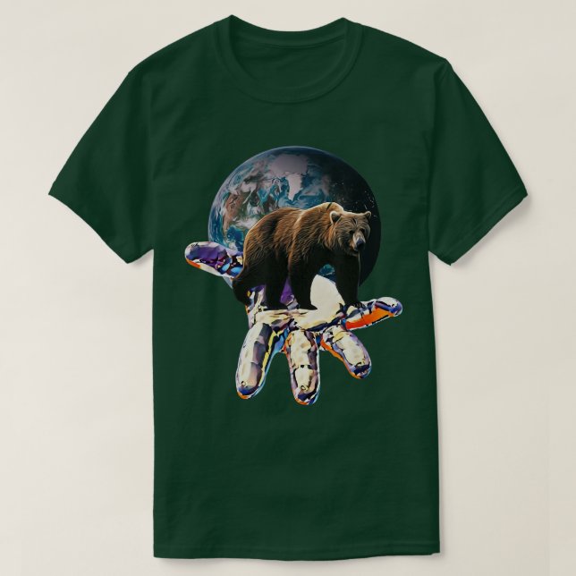 Grizzly Bären Grizzlies Predator Bears Motif Fores T-Shirt (Design vorne)