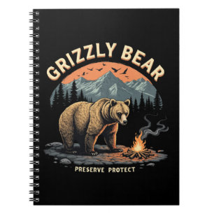 Grizzly-Bären-Schutz und Bewahrung Notizblock