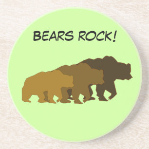Grizzly-Bärn-Familien-Untersetzer Getränkeuntersetzer