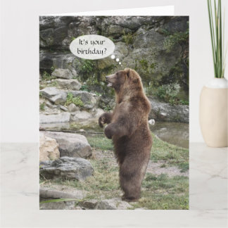 Grizzly-Bärn-stehender Applaus GROSS Karte