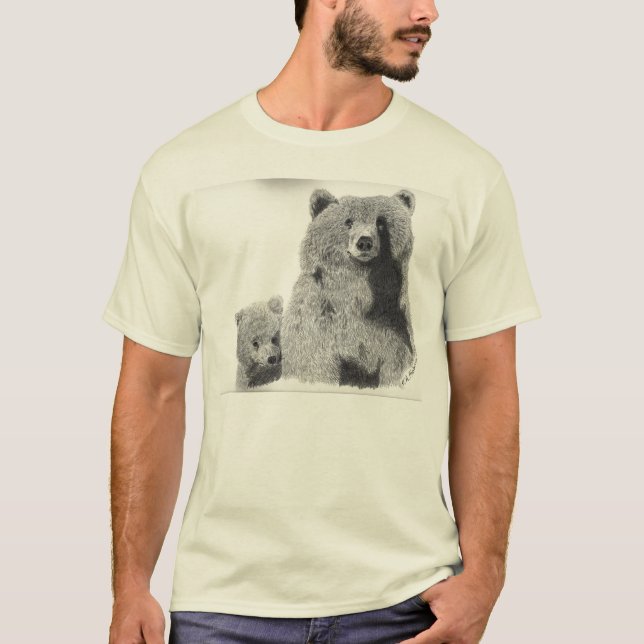 Grizzly-Bärnmamma und Jungs-T - Shirt (Vorderseite)