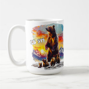Grizzly Bear 399 4 Cubs Grand Teton Nationalpark Kaffeetasse