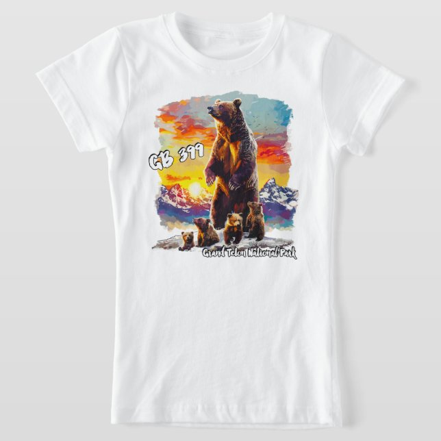 Grizzly Bear 399 4 Cubs Grand Teton Nationalpark T-Shirt (Ablage )