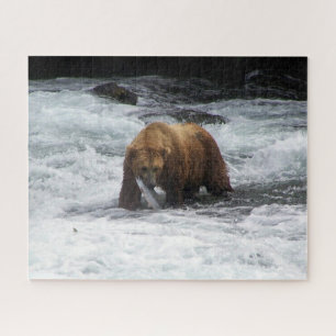 Grizzly Bear Alaska Lachs Angeln Puzzle