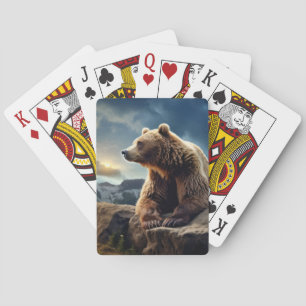 Grizzly Bear Animal Nature Majestic Wild Spielkarten