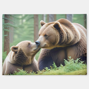 Grizzly Bear Animal Nature Wildlife Zuneigung Lieb Magnet