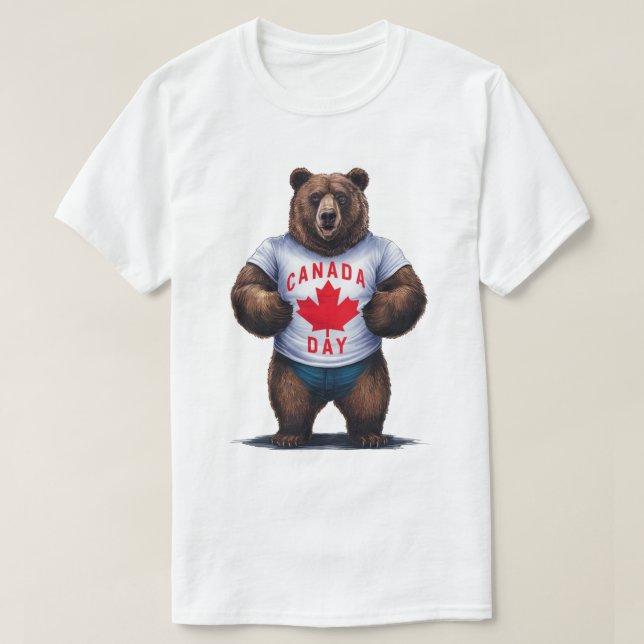 Grizzly Bear Canada Day T-Shirt (Design vorne)