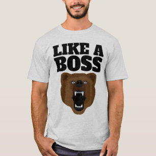 GRIZZLY BEAR FUNNY BOSS MENS T - SHIRT