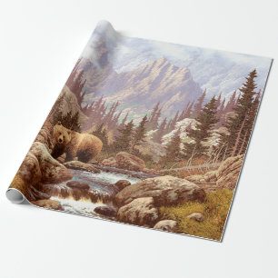 Grizzly Bear in the Rocky Mountains / AF-006bear,g Geschenkpapier