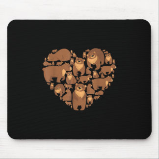 Grizzly Bear Lover Liebe Camping Wandern Mousepad