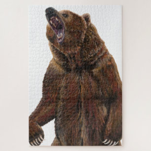 Grizzly Bear - Malerei in Acrylfarben Puzzle