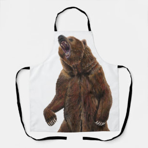 Grizzly Bear - Malerei in Acrylfarben Schürze