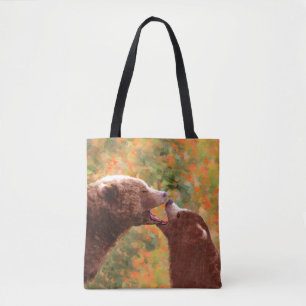 Grizzly Bear Mama and Cub Painting - Wildlife Art