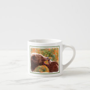 Grizzly Bear Mama and Cub Painting - Wildlife Art Espressotasse