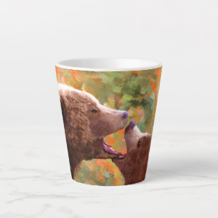 Grizzly Bear Mama and Cub Painting - Wildlife Art Milchtasse