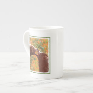 Grizzly Bear Mama and Cub Painting - Wildlife Art Prozellantasse