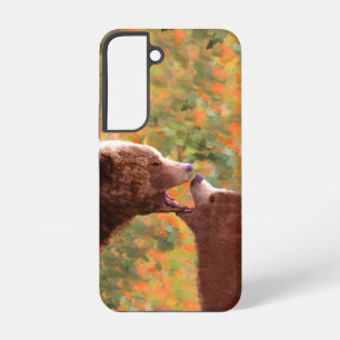 Grizzly Bear Mama and Cub Painting - Wildlife Art Samsung Galaxy Hülle
